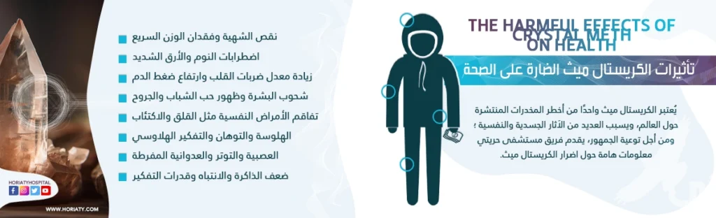 تأثيرات الكريستال ميث الضارة على الصحة